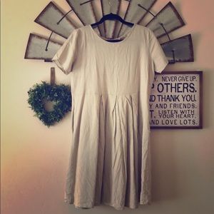 Tan Knee Length Dress